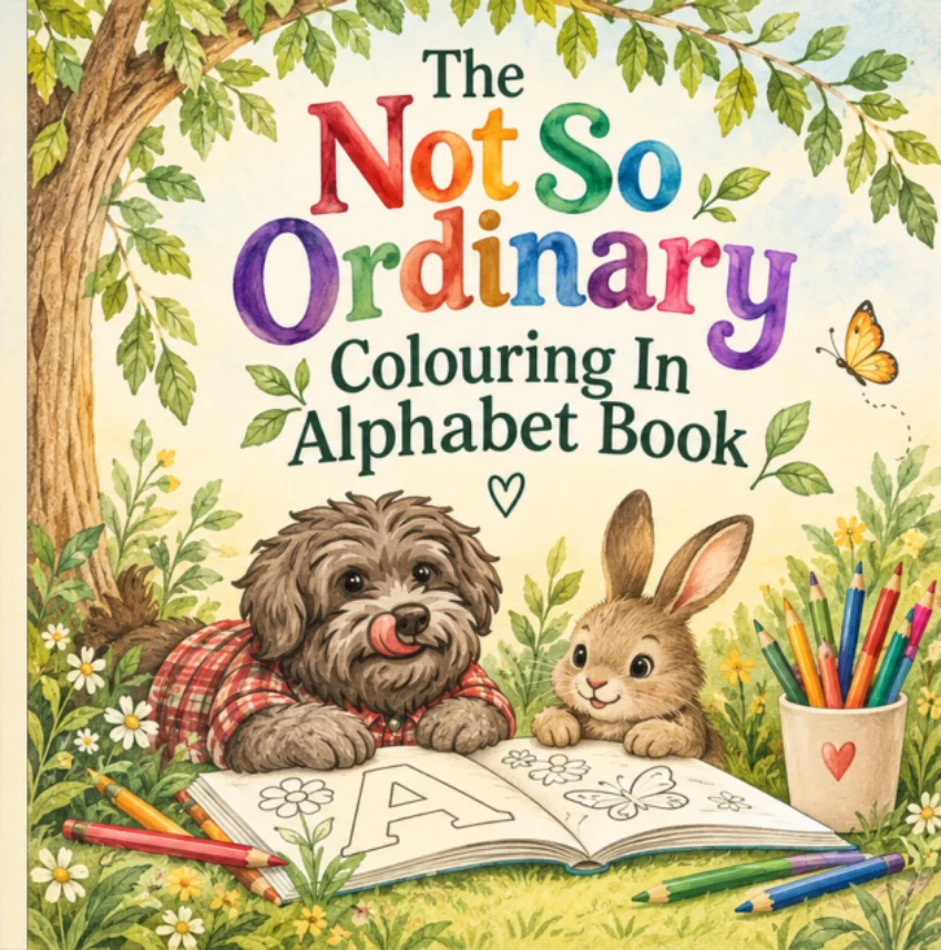 The Not So Ordinary Colouring In Alphabet Book front cover